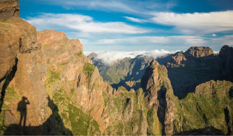 A man hiking in Madeira