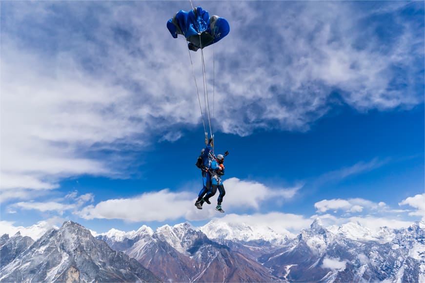 Skydiving in Everest, Nepal