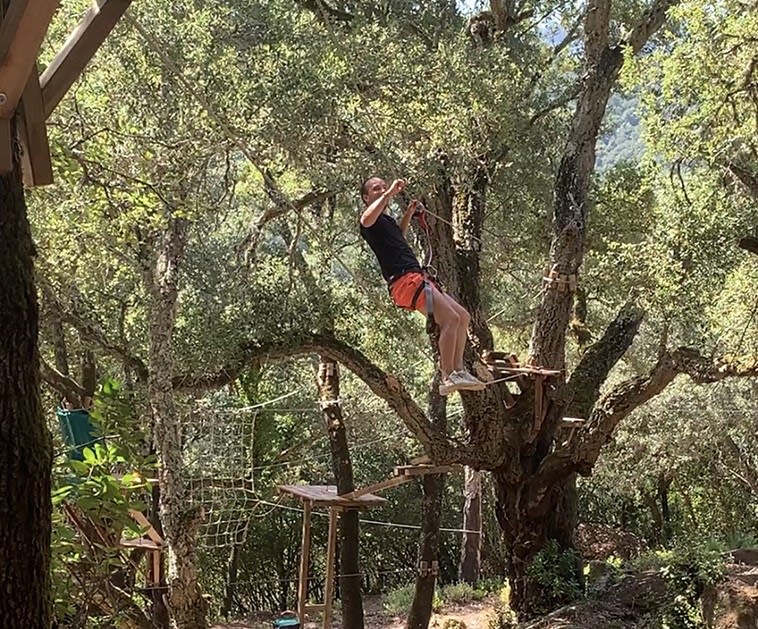 Canopy tour in Moca Croce, near Propriano in Corsica