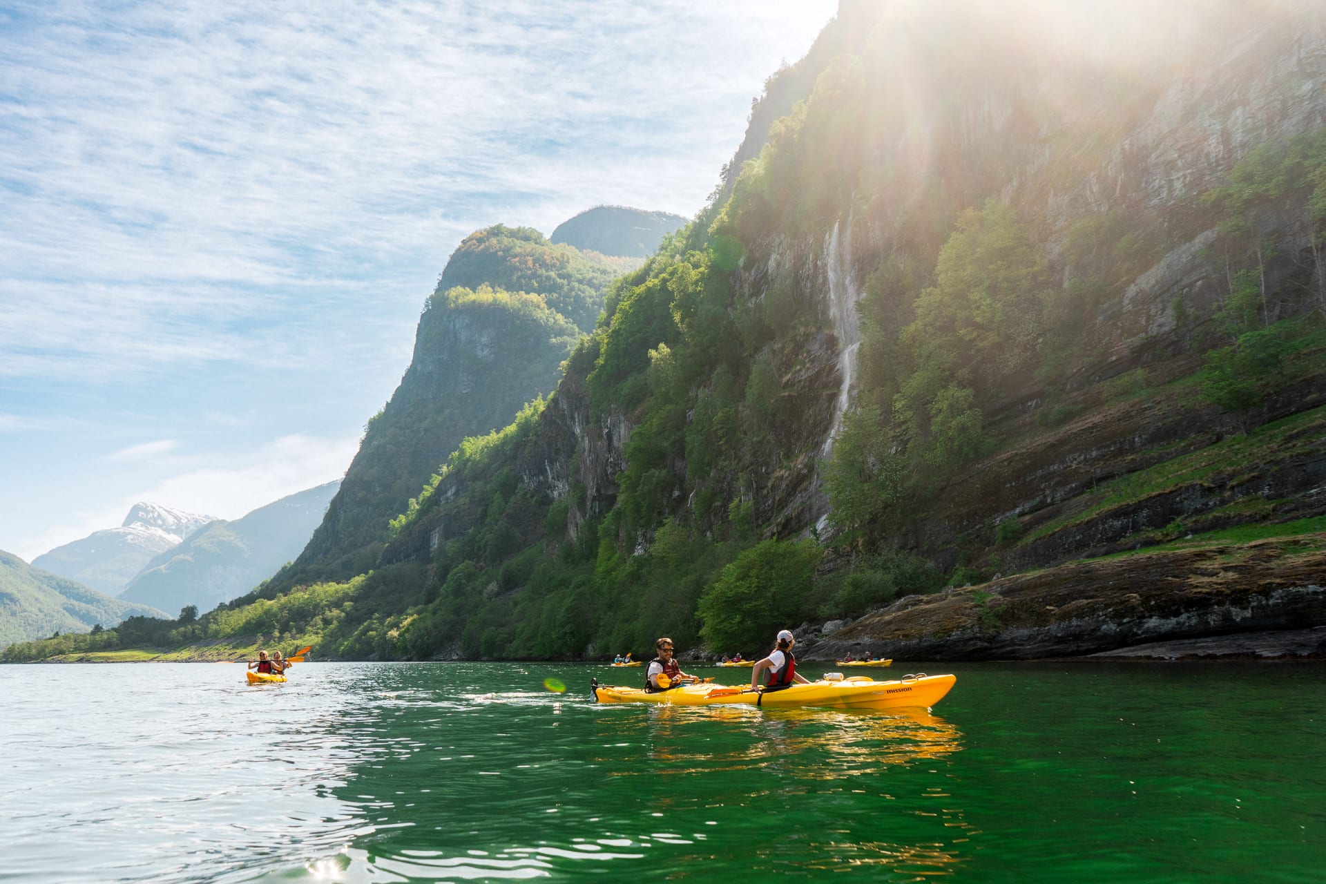 Excursion guidée en kayak sur l'Aurlandsfjord à Flåm