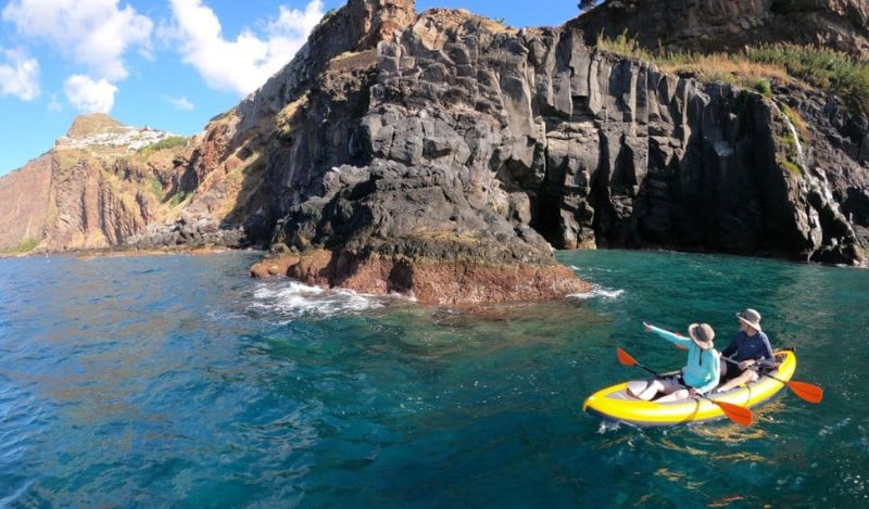 Guided Kayak Excursion to Câmara de Lobos Bay and Cabo Girão in Madeira Island
