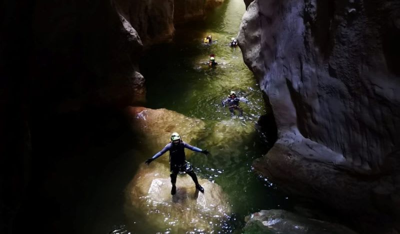 Canyoning Sa Fosca in Serra de Tramuntana, Majorca