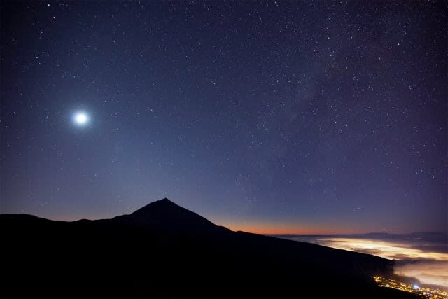 Le mont Teide la nuit