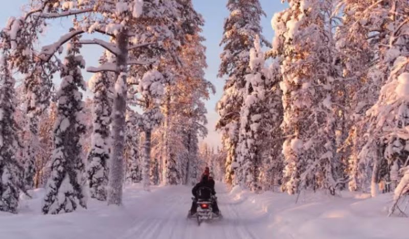 Snowmobiling in Rovaniemi