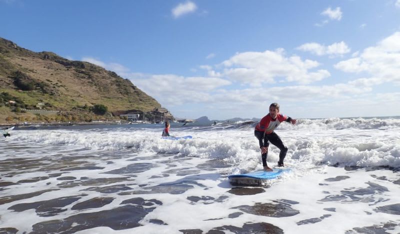 Surfunterricht am São Roque Strand in Machico, Madeira