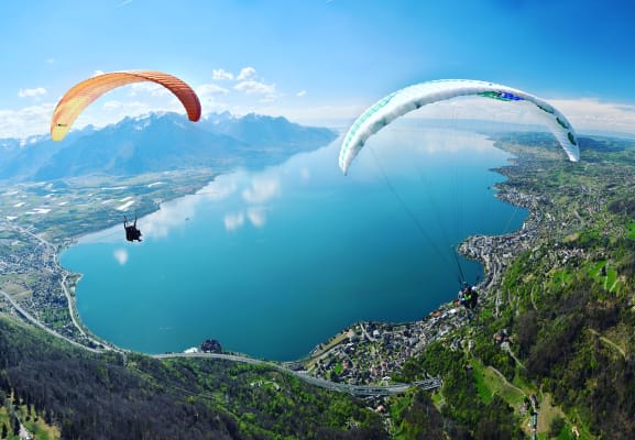 Gleitschirmfliegen in Montreux 