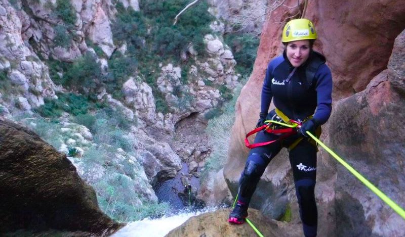 Canyoning Torrent des Lli in Serra de Tramuntana, Majorca