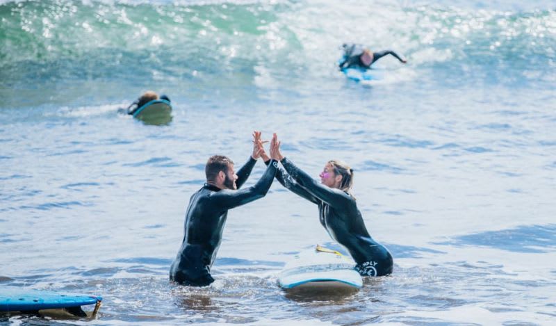 Surfing Lessons on Algoa Beach in Porto da Cruz, Madeira
