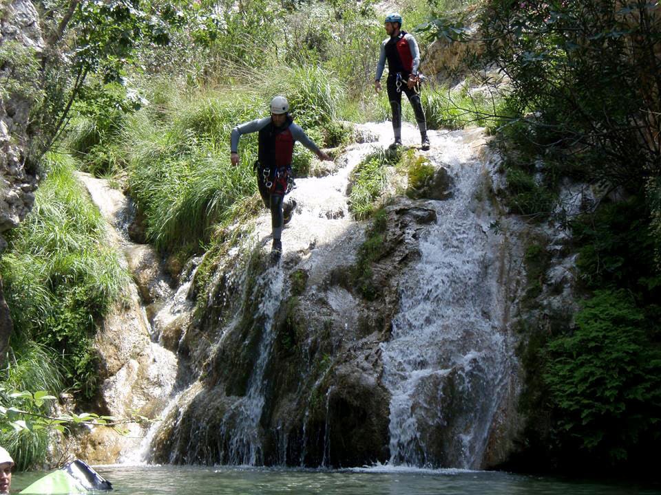 Canyoning dans le canyon Barranco del Nacimiento à Millares