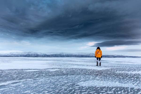 Winter walking in Abisko National Park