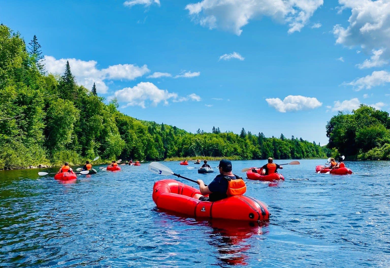 Packraft on a river