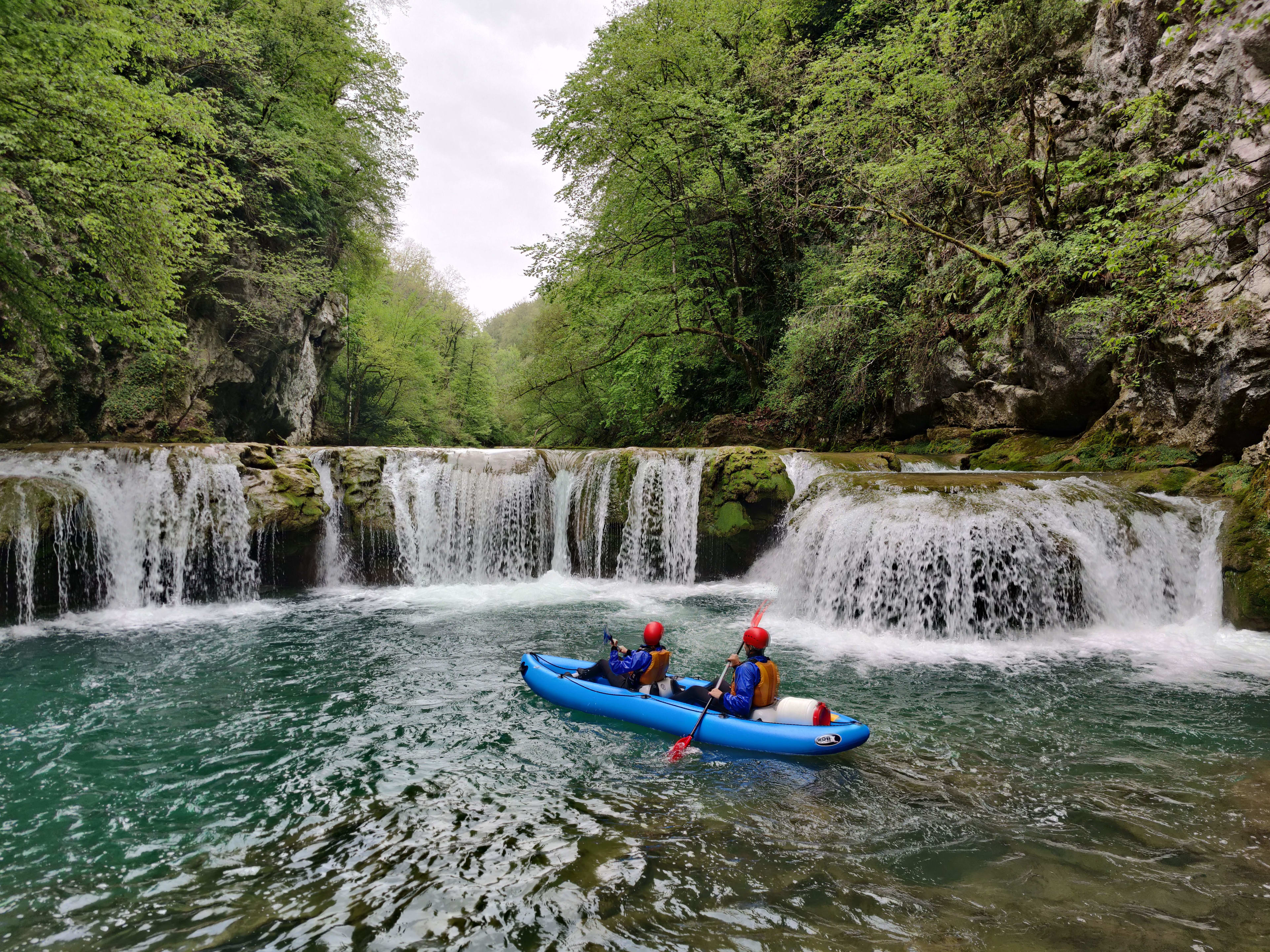 Kayaking on the Mreznica River with Waterfalls from Slunj