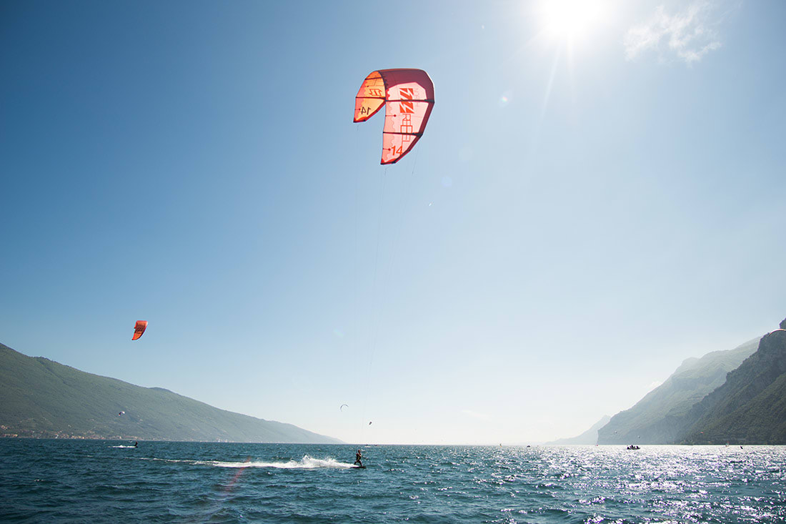 Kitesurfing on Lake Garda