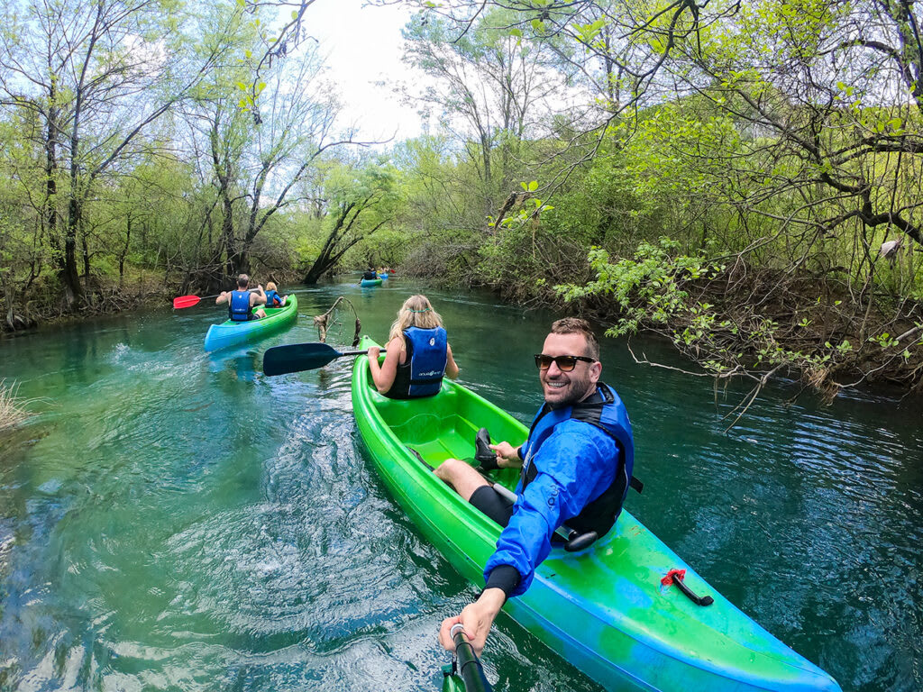 Kayaking on Trebizat River, Bosnia & Herzegovina