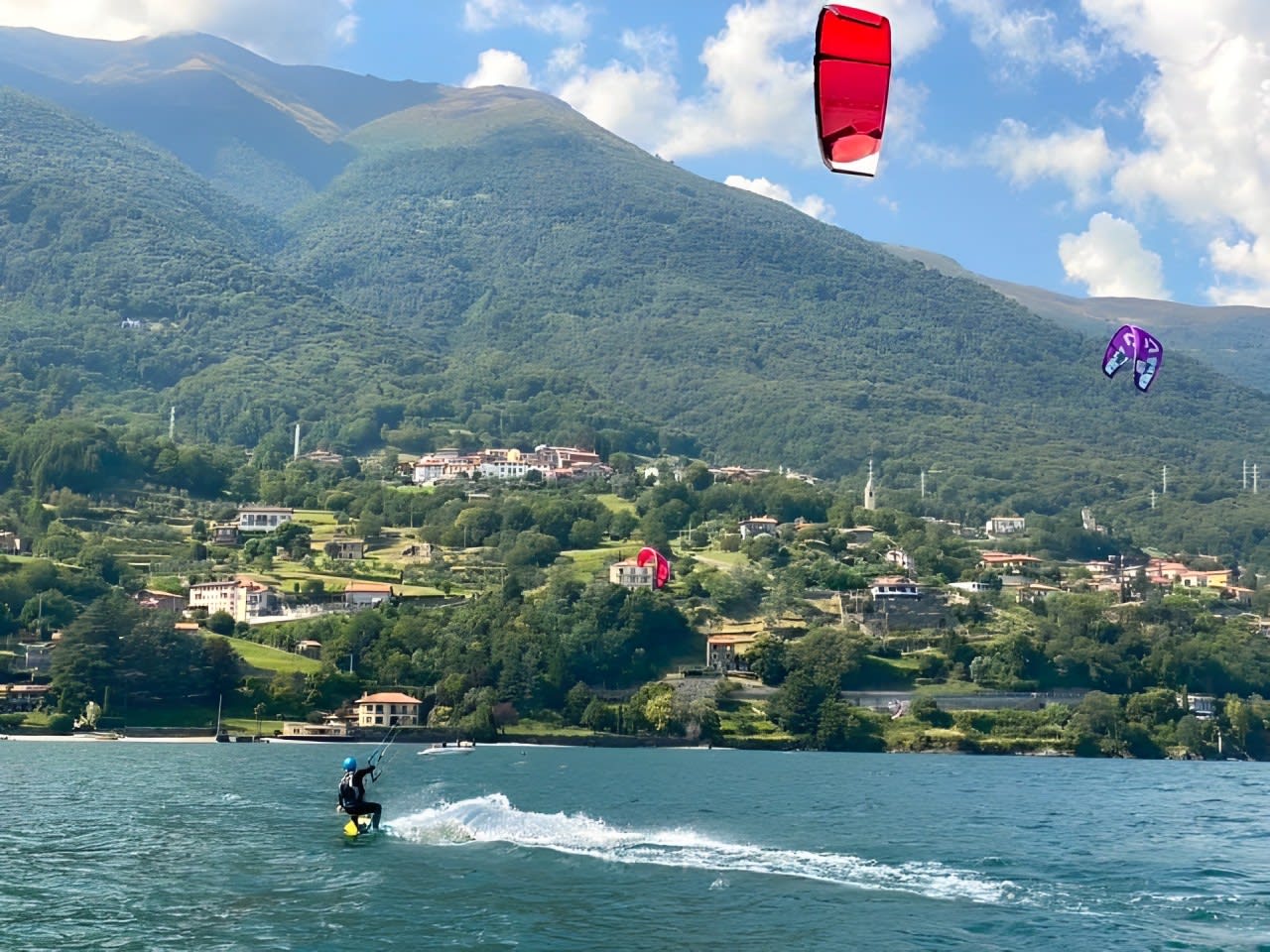 Kitesurf en el lago de Como