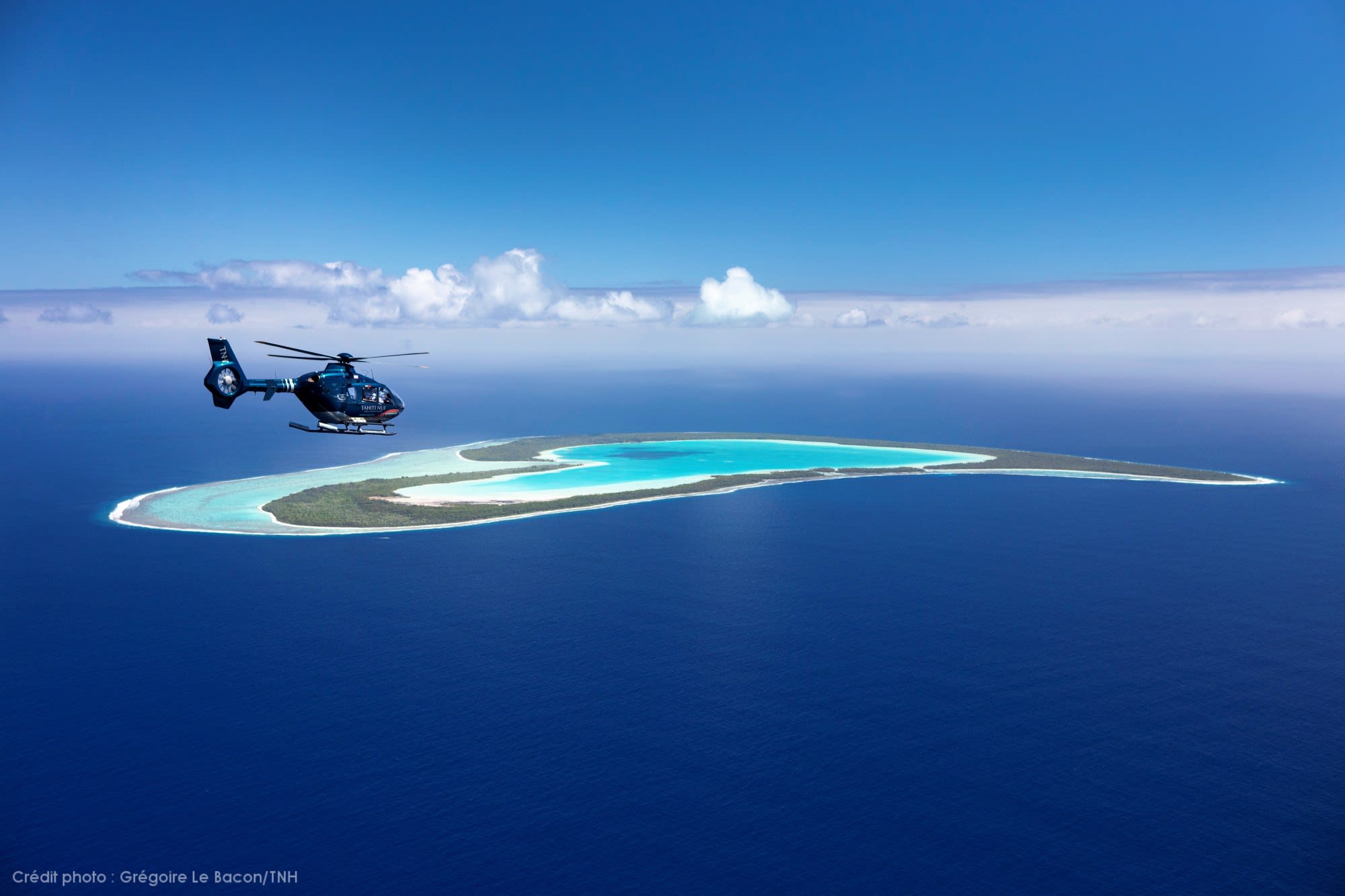 helicopter flight over Tupai