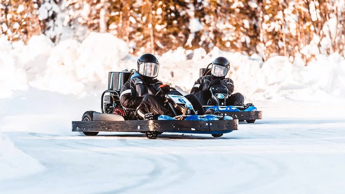 Eiskartfahren in Levi