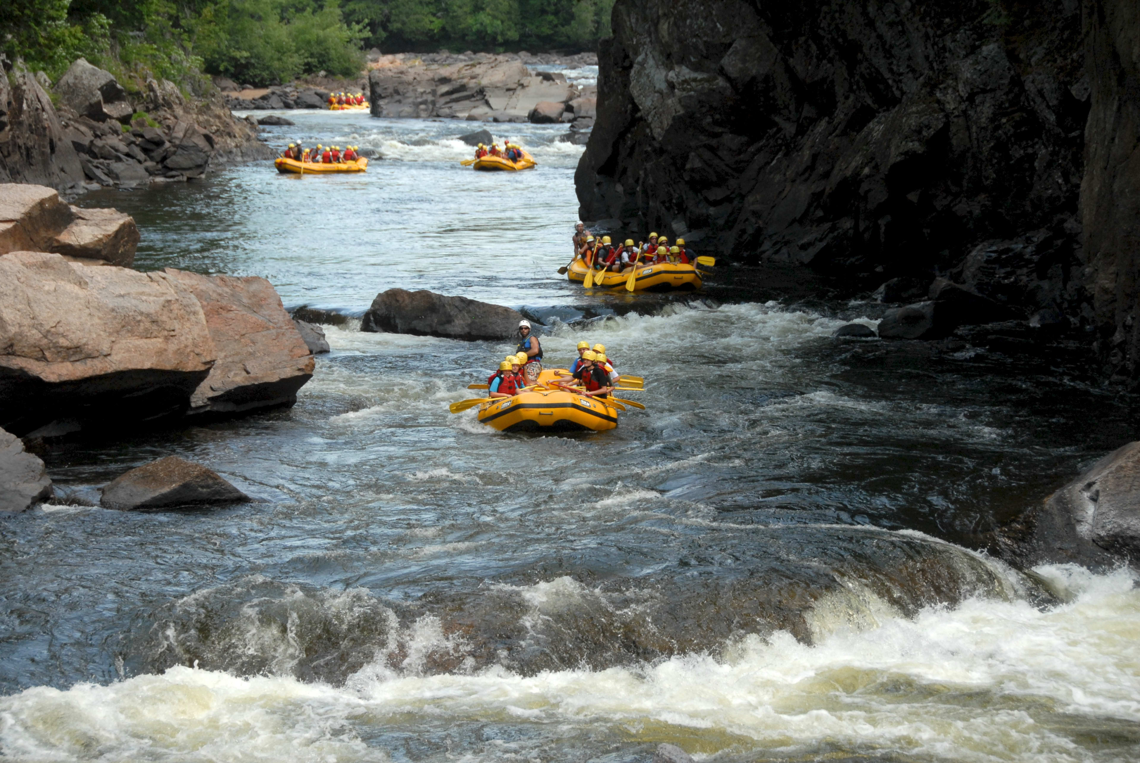 Rafting on the Rivière Rouge in the Laurentians