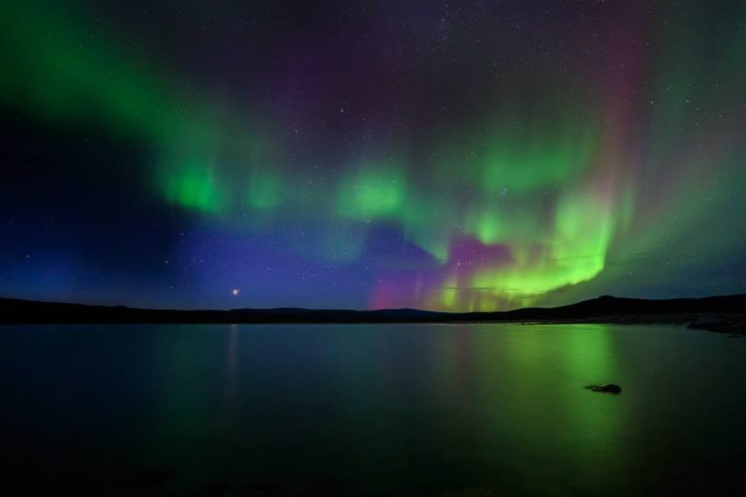 Northern Lights Chase from Longyearbyen in Svalbard