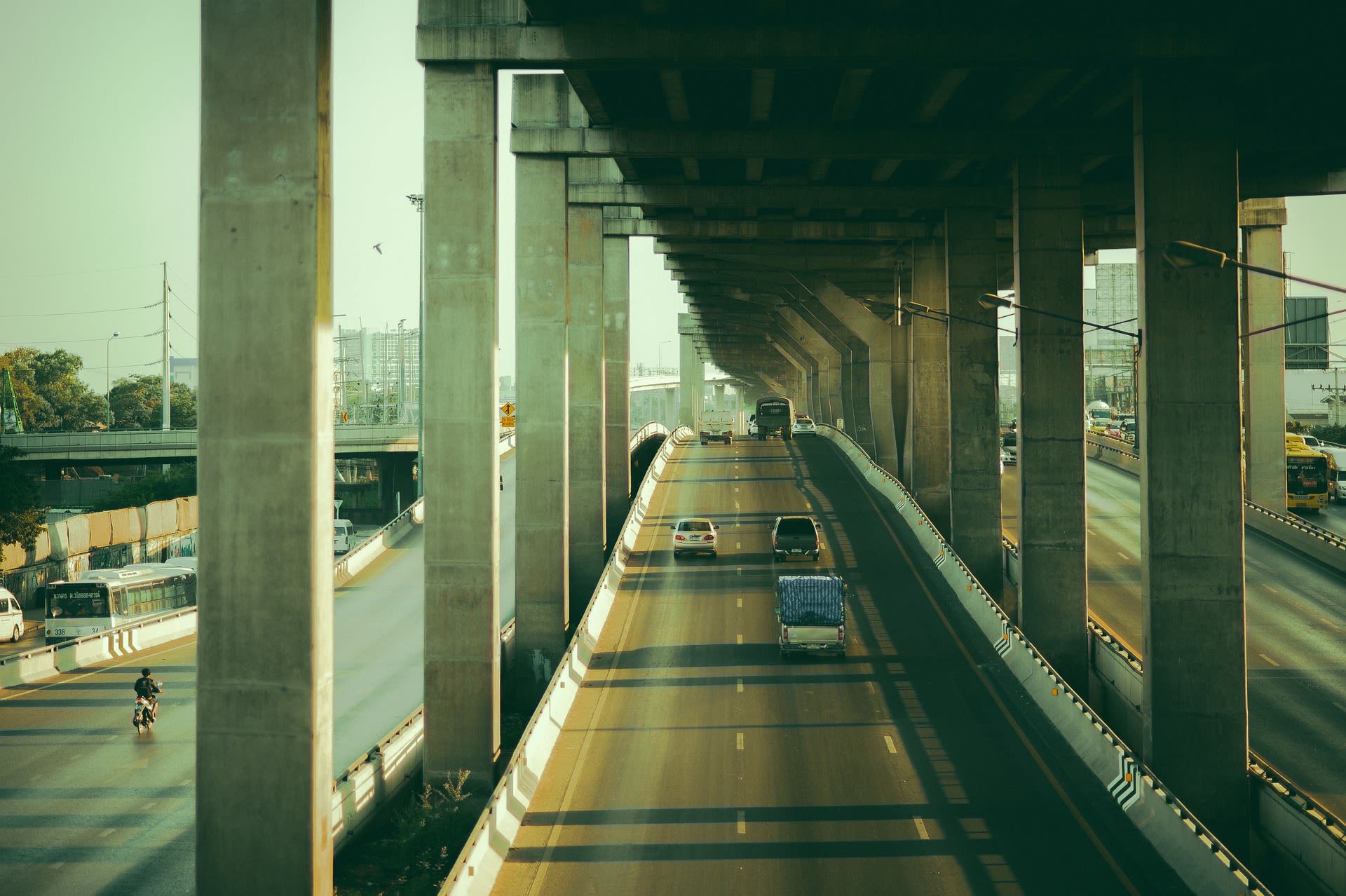 Cars on highway