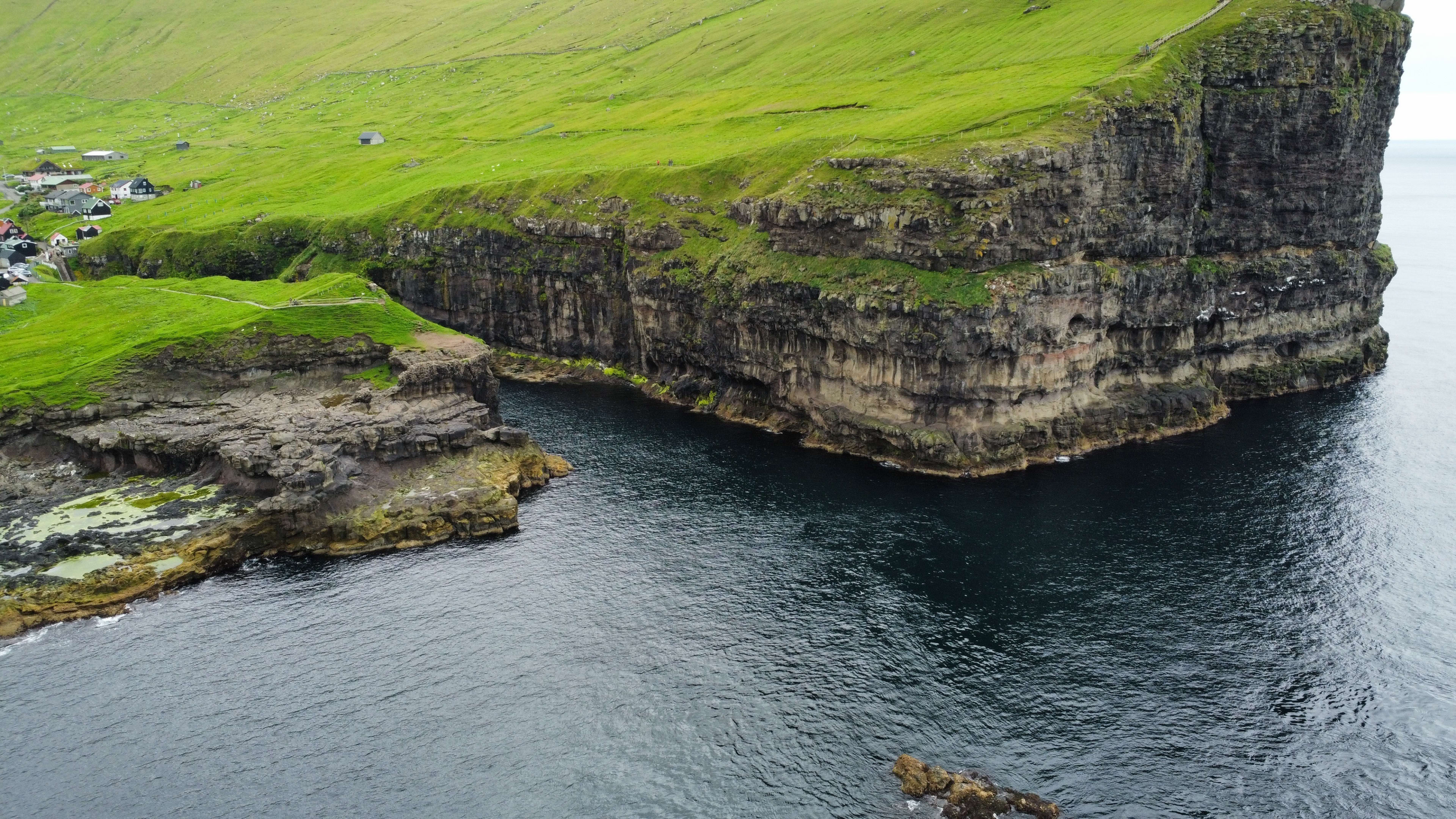 Cliffs falling into the sea