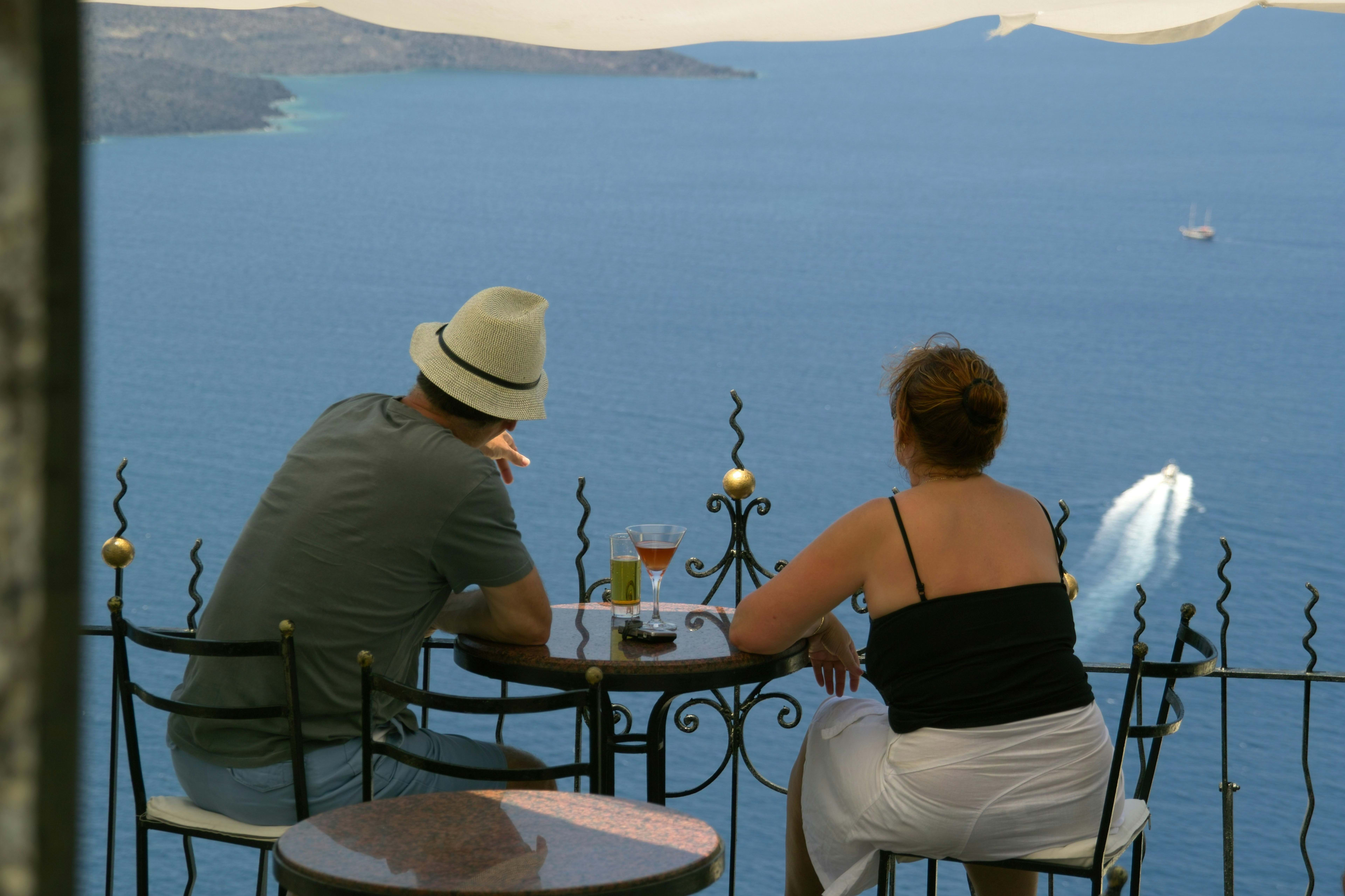 Dining in Santorini