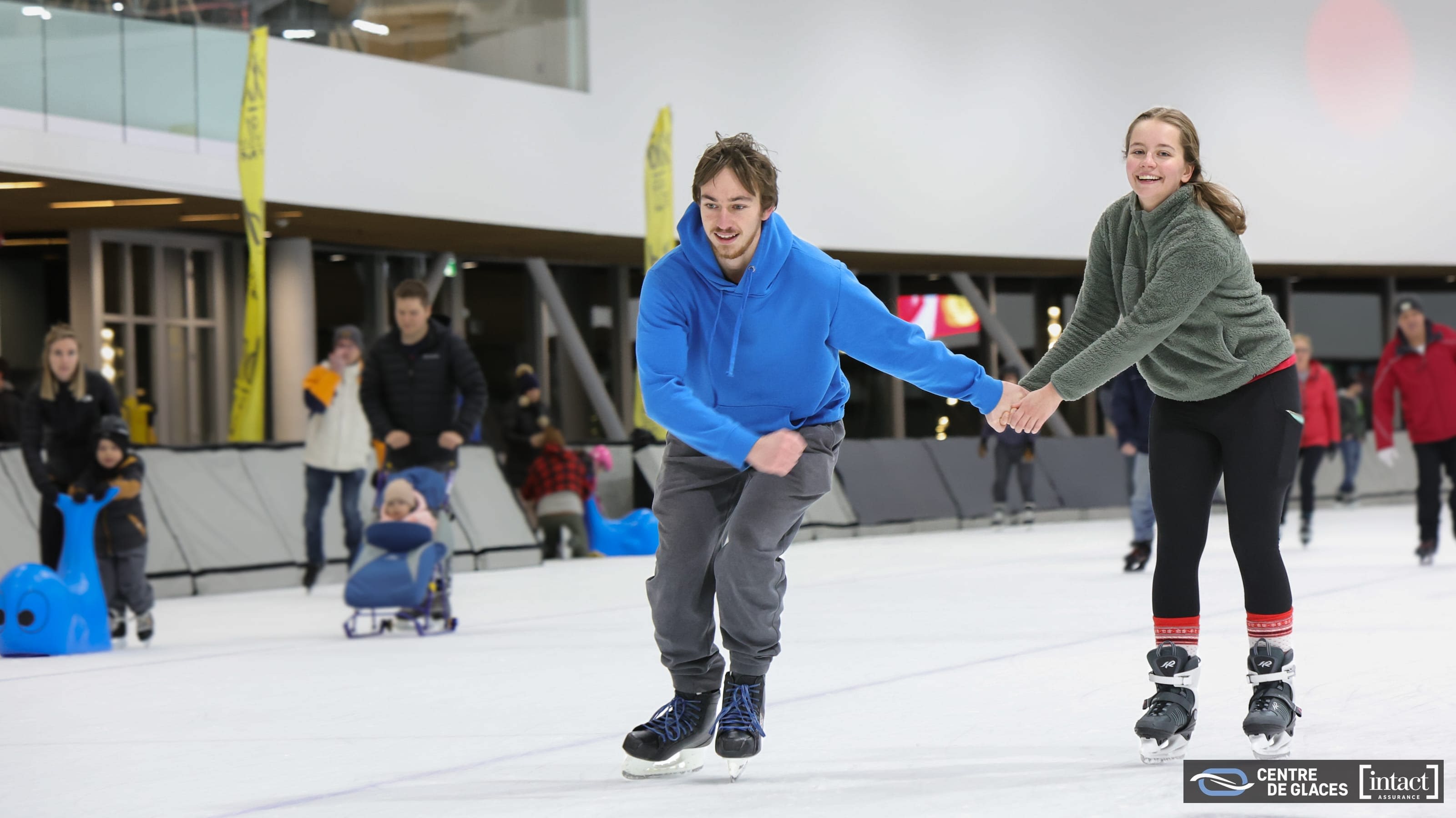 People ice skating