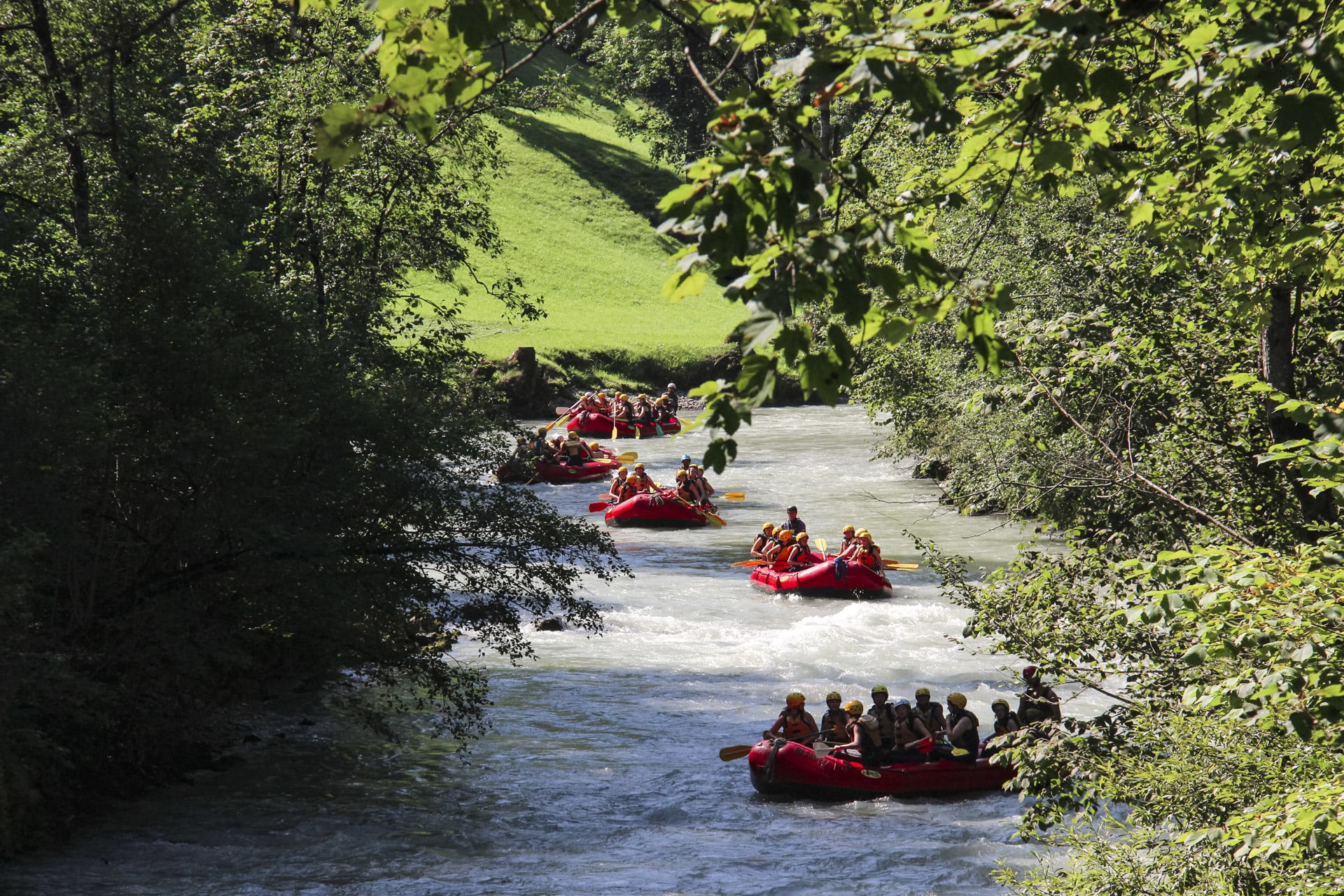 Rafting on the Simme River from Interlaken