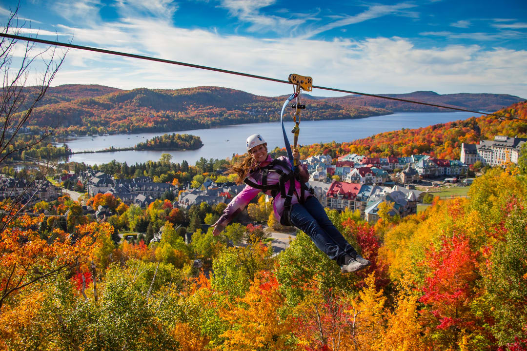 ziplining in mont tremblant