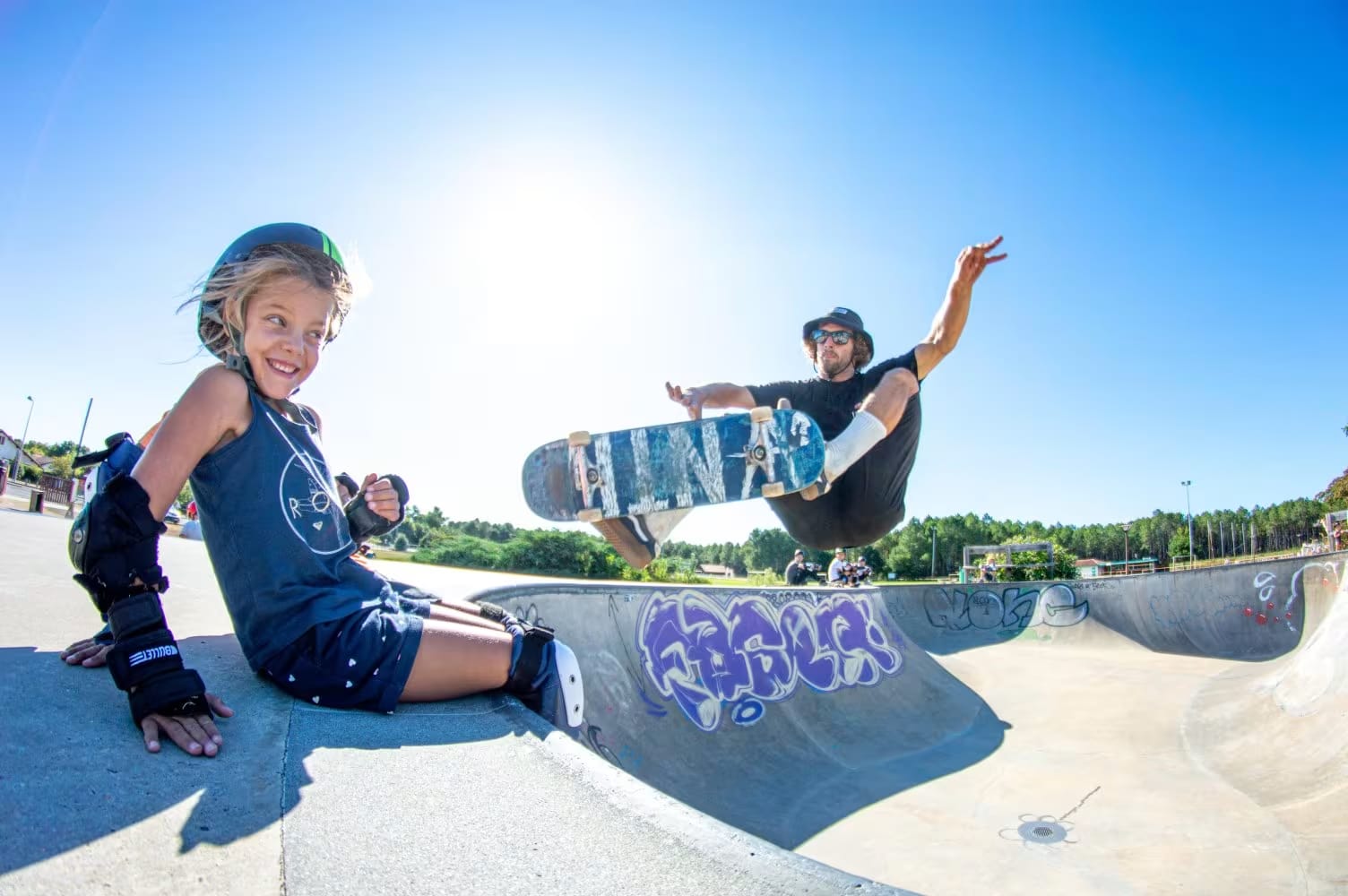 Cours de skateboard à Moliets