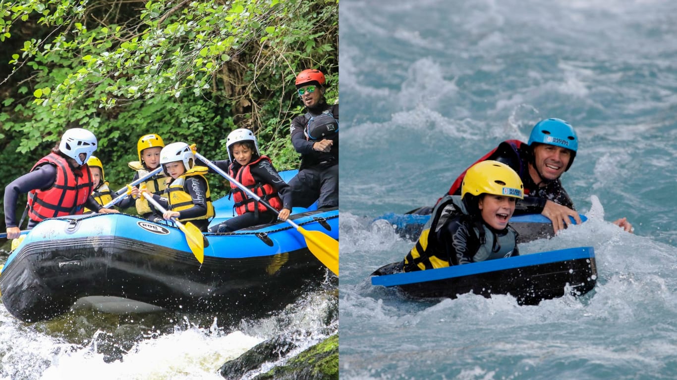Rafting and hydrospeed with kids