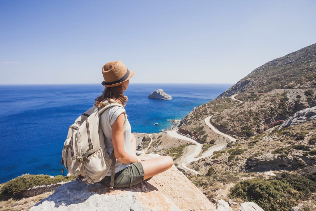 Woman seeing the scenary