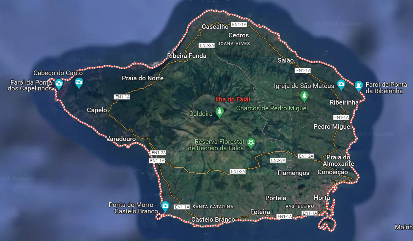 Karte von Faial