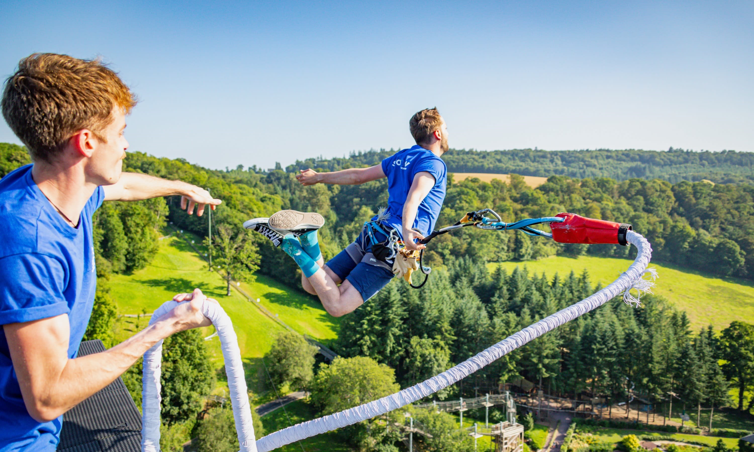 Saut à l'élastique du viaduc de la Souleuvre