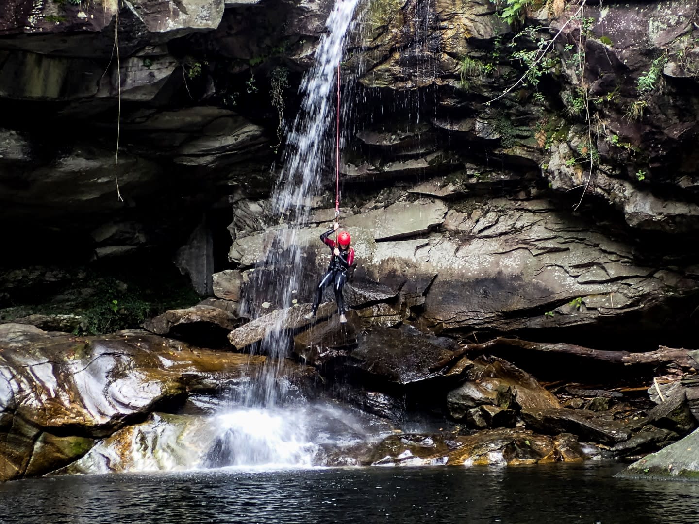 Canyoning dans le canyon de Boggera, Valle di Cresciano