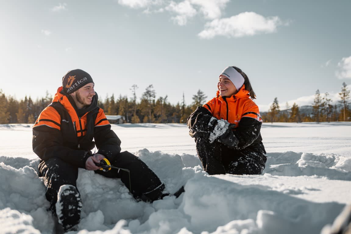 Eisfischen in Saariselkä