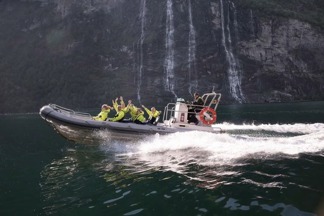 RIB Boat Tour in Geirangerfjord from Geiranger