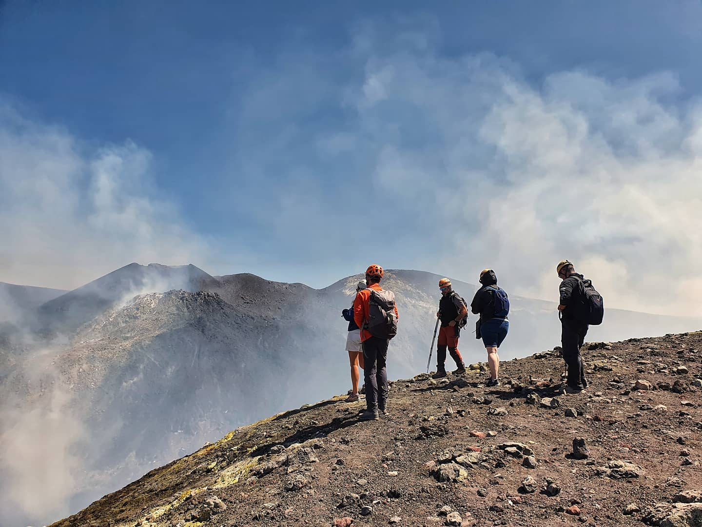 Hiking on Mount Etna with a guide
