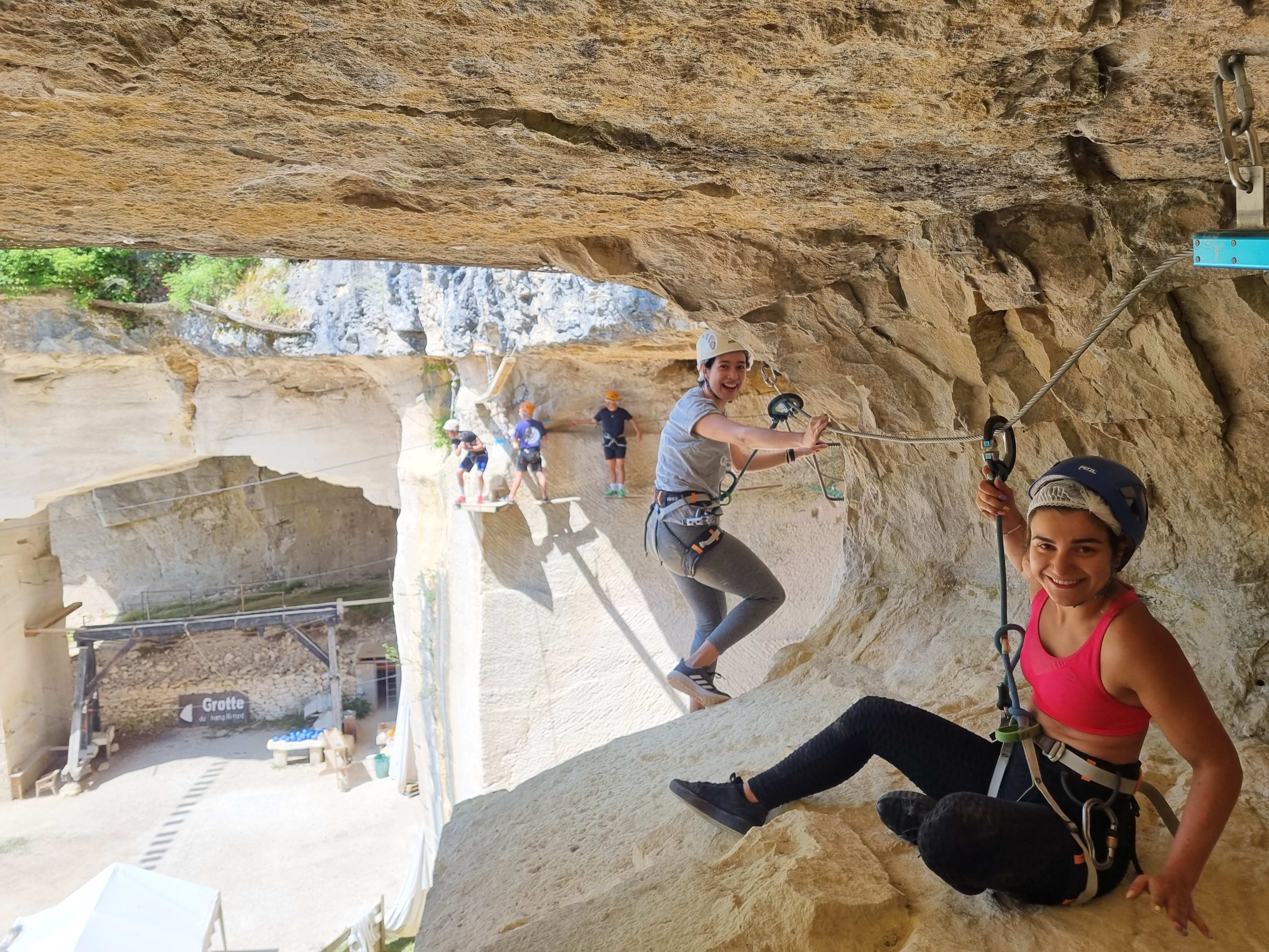 The Manawa team climbing the Via Ferrata