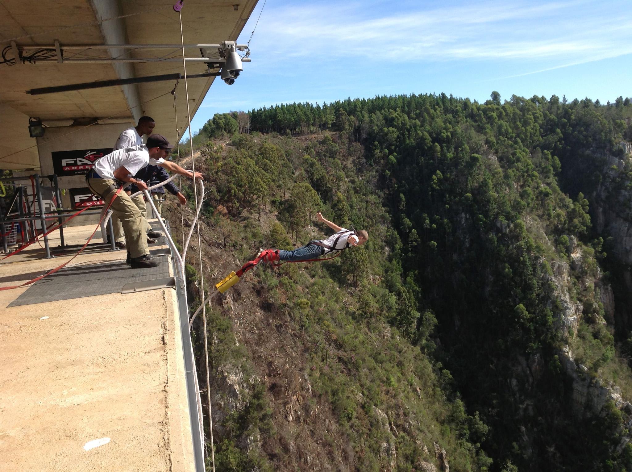 Point de Saut à l'élastique du Pont de Bloukrans en Afrique 