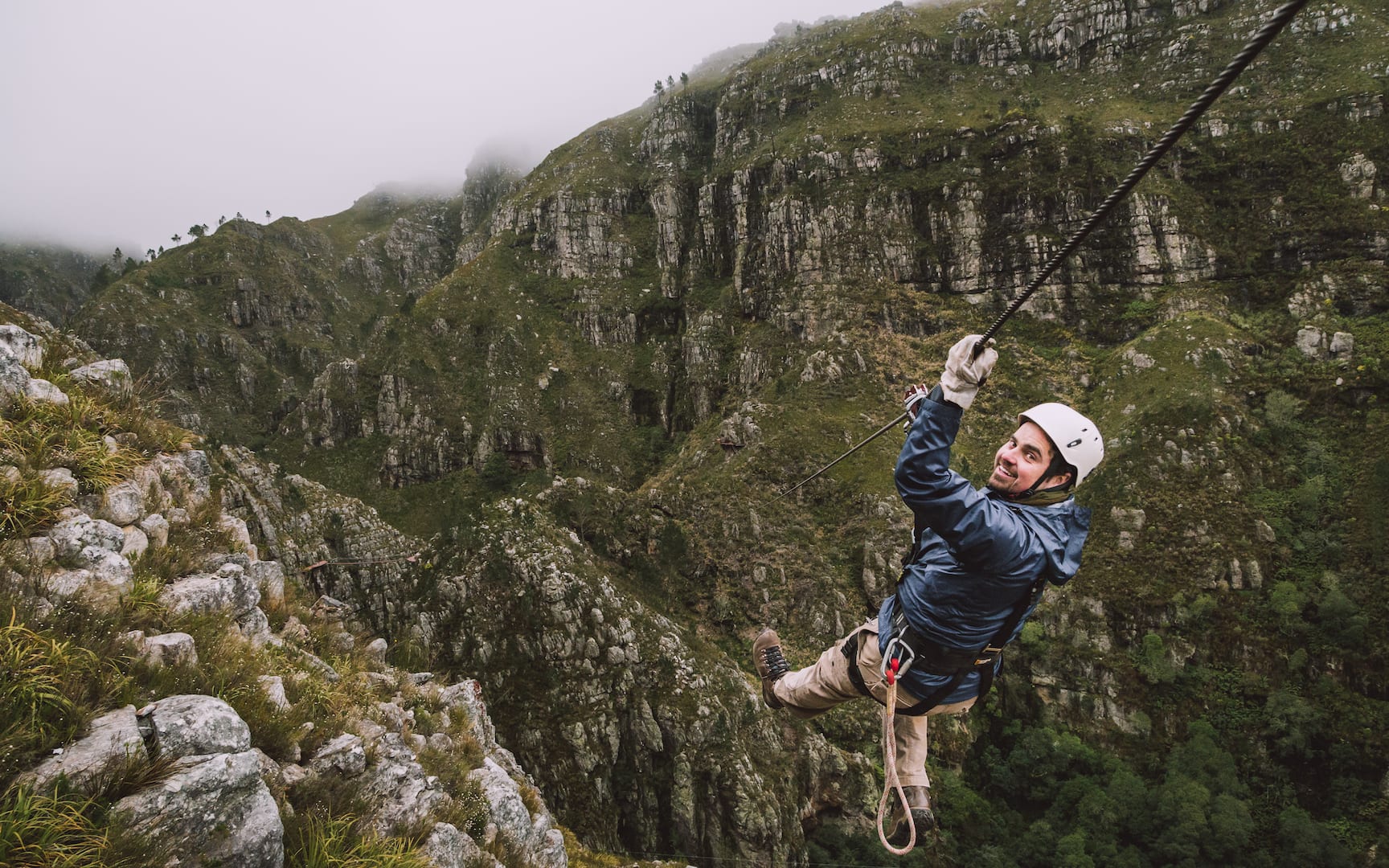 Zip lining in Hottentots 