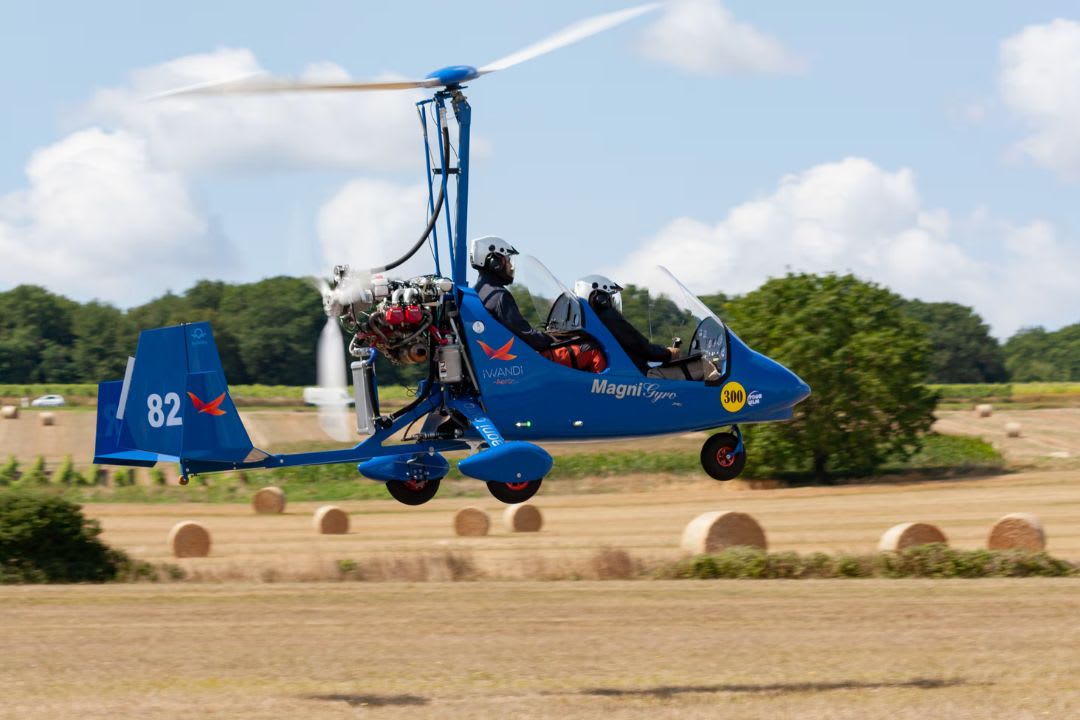 First Flight in a Gyrocopter near Toulouse
