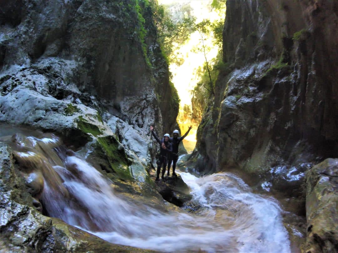 Canyoning in the Coanegra canyon, in Palma de Mallorca