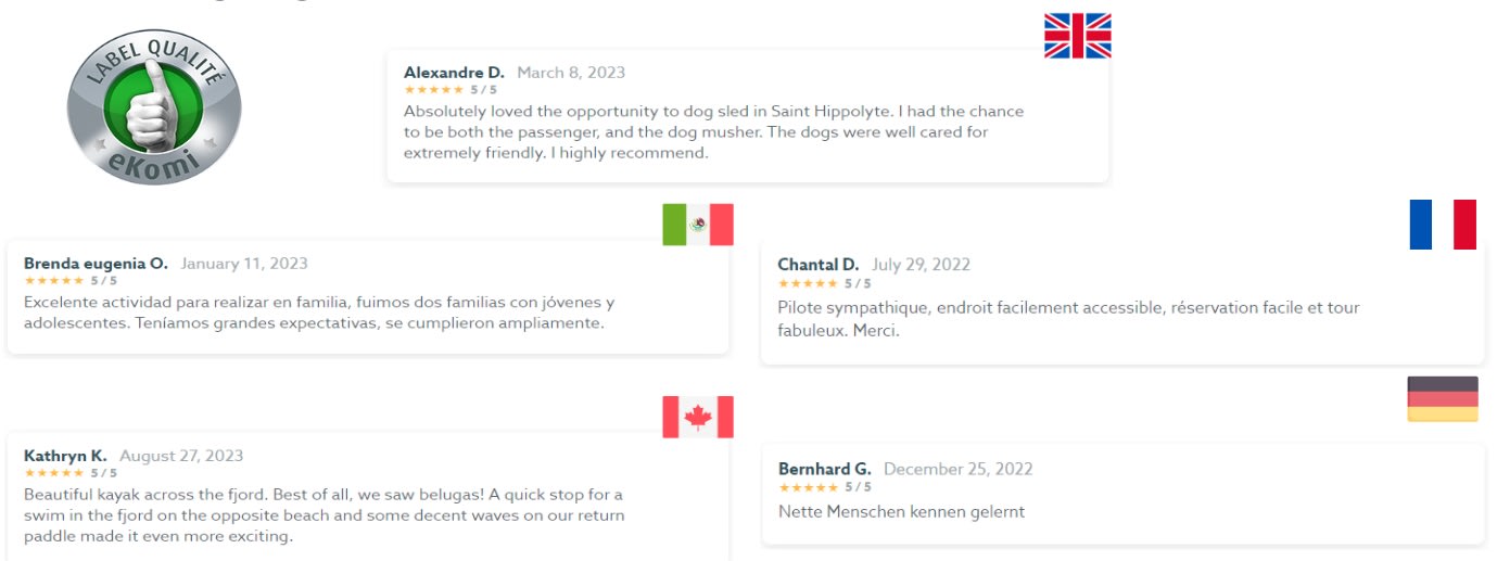 Get reviews from your international customers in their native languages