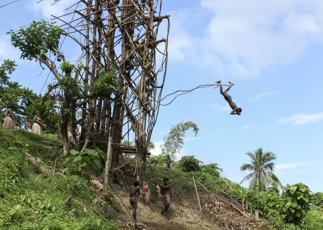 Bungee-Jumping mit Lianen
