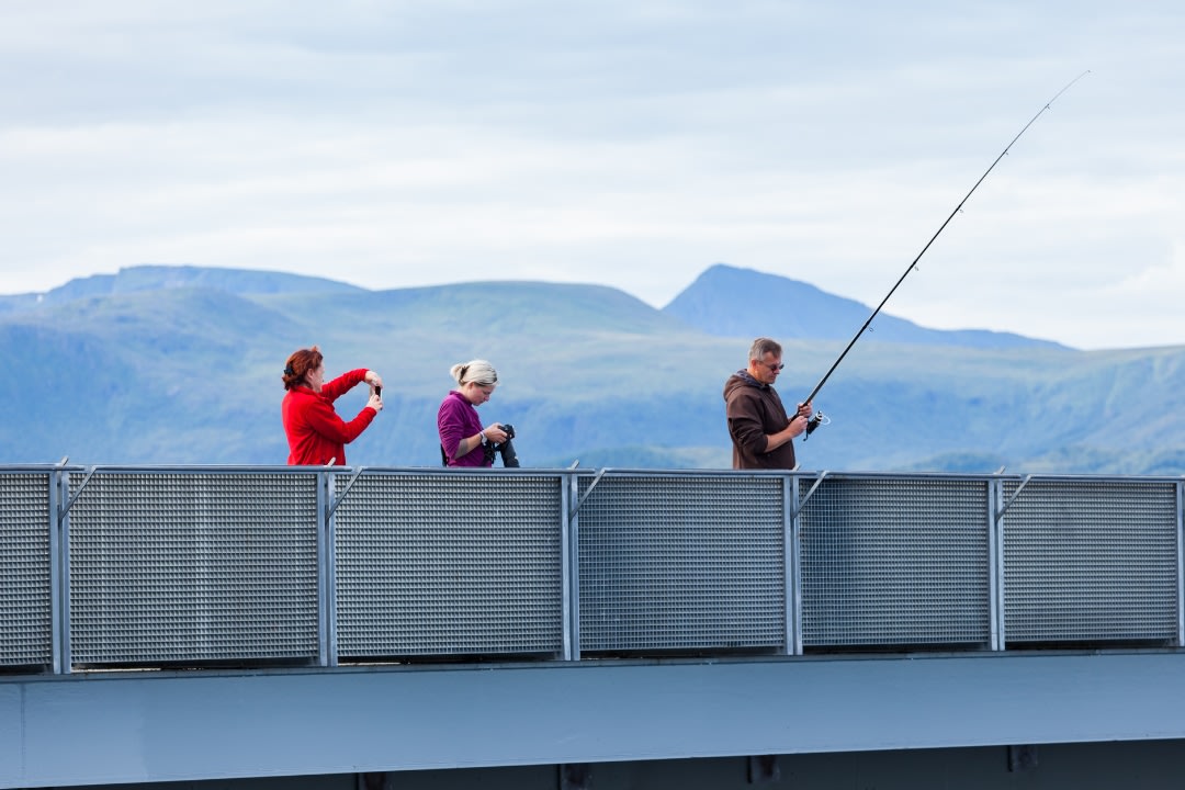 A man fishing in Norway