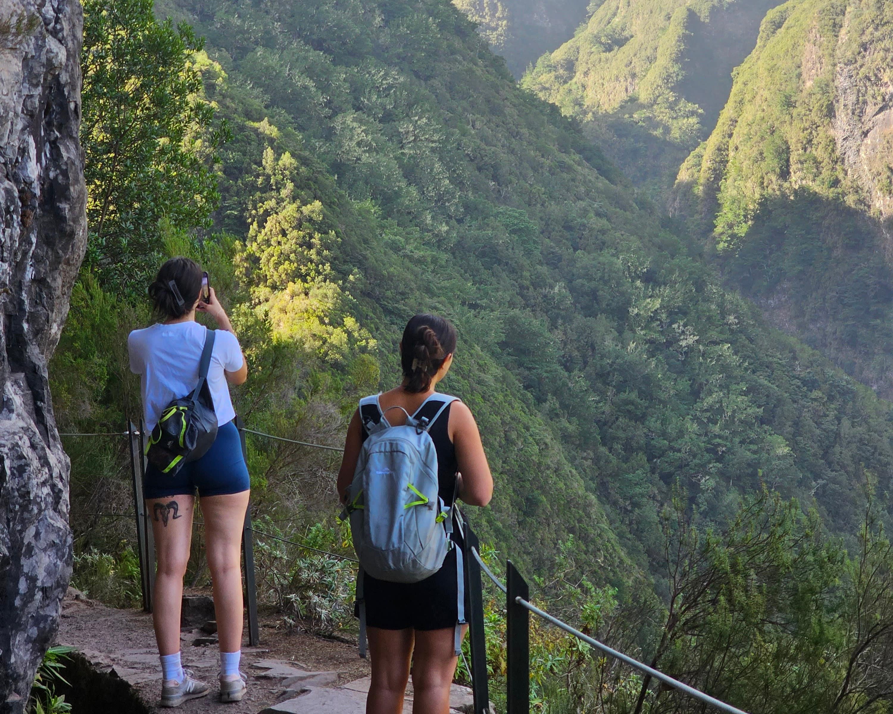 People Hiking in Madeira