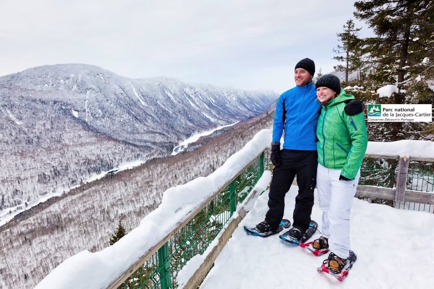 Schneeschuhwanderung im Parc national de la Jacques-Cartier