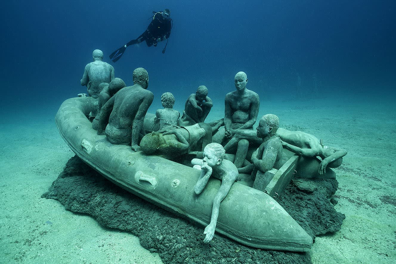 Première plongée au Musée sous-marin de Lanzarote