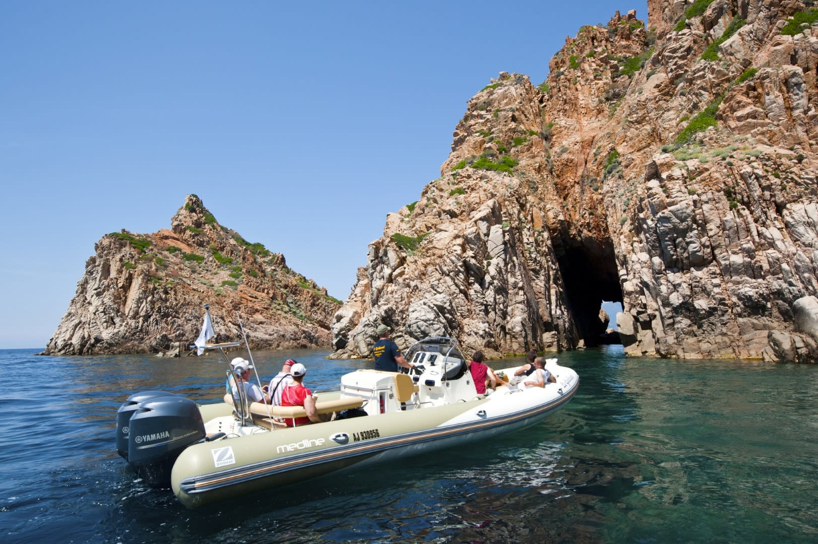 La Réserve naturelle de Scandola et de Girolata en bateau depuis Porto, Corse